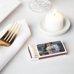 Elegant Photo Modern Wedding Matchboxes