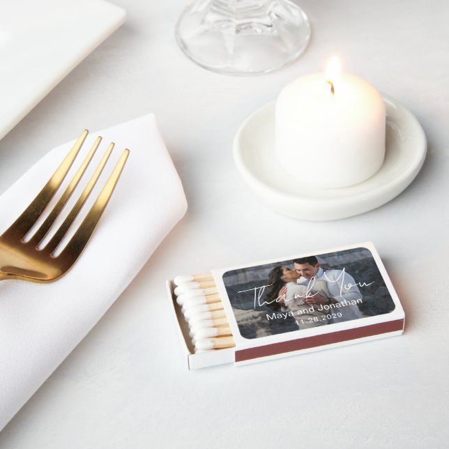 Elegant Photo Modern Wedding Matchboxes (Insitu)