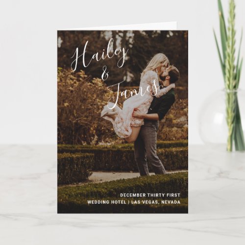 Elegant Photo Modern Wedding Program