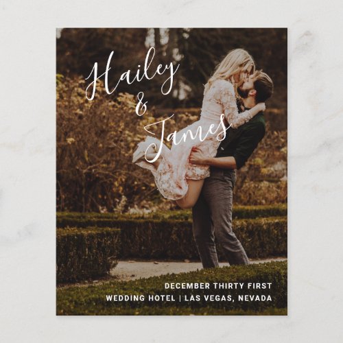 Elegant Photo Modern Wedding Program