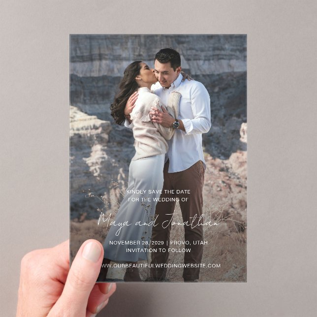 Elegant Photo Modern Wedding Save the Date (Insitu (Handheld))