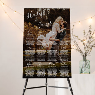 Elegant Photo Modern Wedding Seating Chart Foam Board