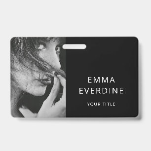Elegant Photo Name Title Badge