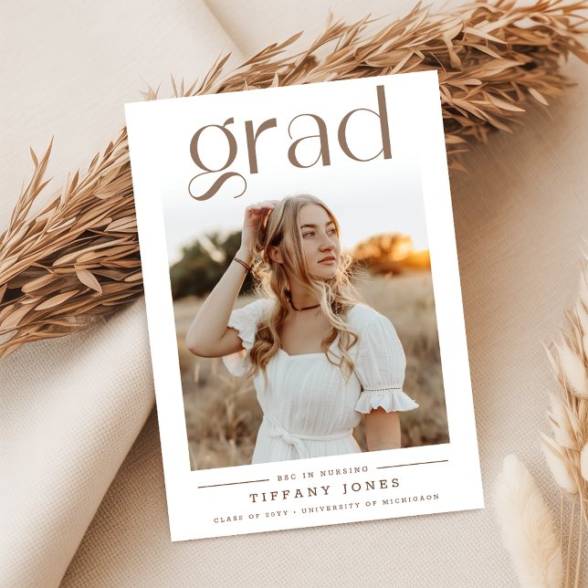 Elegant Photo Nursing Graduation Save The Date Postcard (Creator Uploaded)