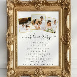 Elegant Photo Our Love Story Timeline Wedding Sign<br><div class="desc">Custom Photo Our Love Story Timeline Wedding Sign. personalize the event with the dates and get a unique poster or sign. love story dates sign for your wedding decor or anniversary gift!</div>