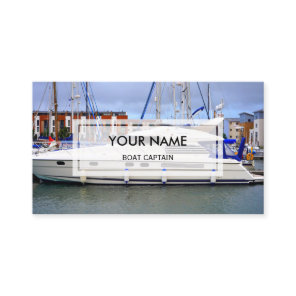 Elegant Photo Overlay | Boat Captain Business Card