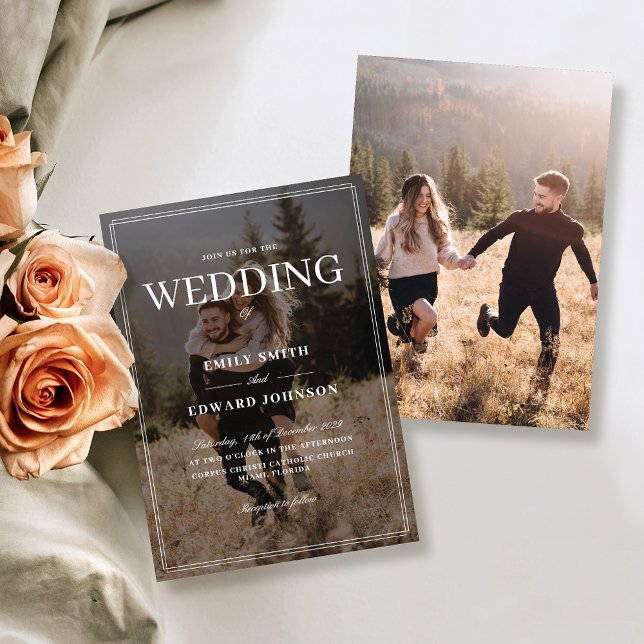Elegant Photo Overlay Wedding Invitation (Creator Uploaded)
