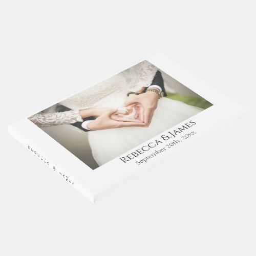 Elegant Photo Personalised Wedding Guest Book