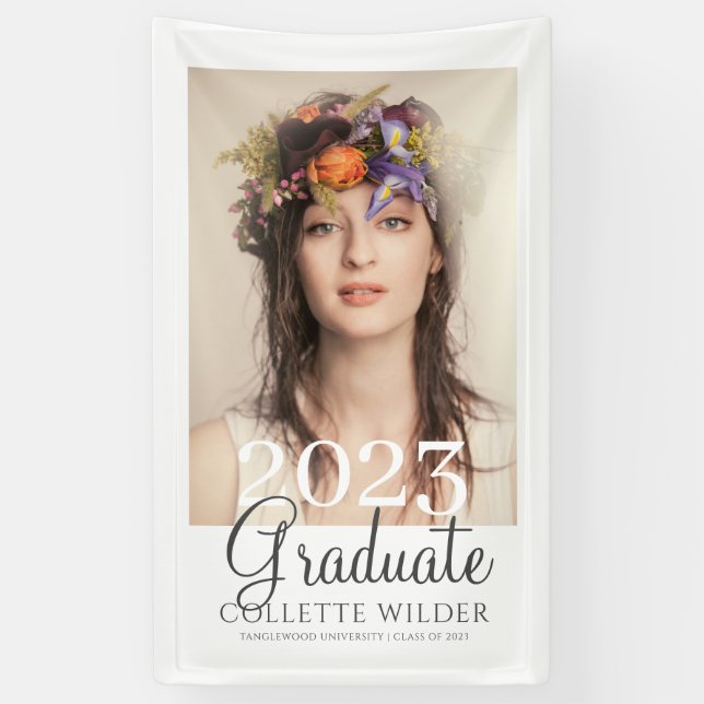 Elegant Photo Portrait Graduation 2023 Banner (Vertical)