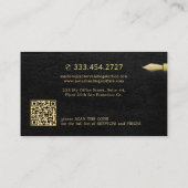 Elegant photo QR CODE mobile notary signing agent Business Card (Back)