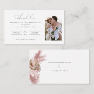 Elegant Photo Rehearsal Dinner Enclosure Card