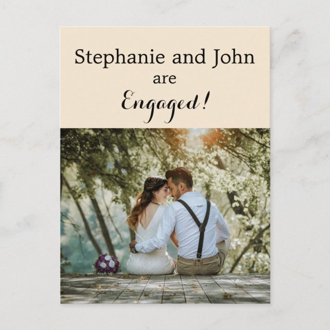 Elegant Photo Rehearsal Dinner Invitation Postcard (Front)