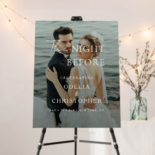 Elegant Photo Rehearsal Dinner Wedding Welcome Foam Board
