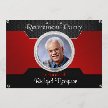 Elegant Photo Retirement Party Invitations by uniqueprints at Zazzle