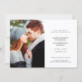Elegant Photo Save the Date Card in Spanish (Back)