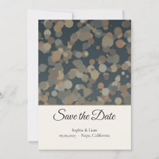 Elegant Photo Save the Date Card Script Gold