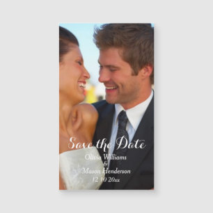 Elegant Photo Save the Date Magnet