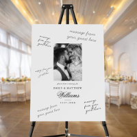 Elegant Photo Sign In Wedding Guest Signing Board