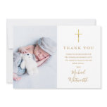 Elegant Photo Signature Script Baptism Thank You Card Elegant Photo Signature Script Baptism Thank You Card