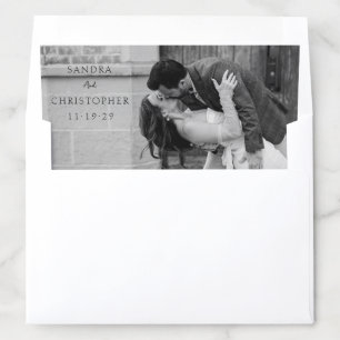 Elegant Photo Simple Modern Wedding Envelope Liner
