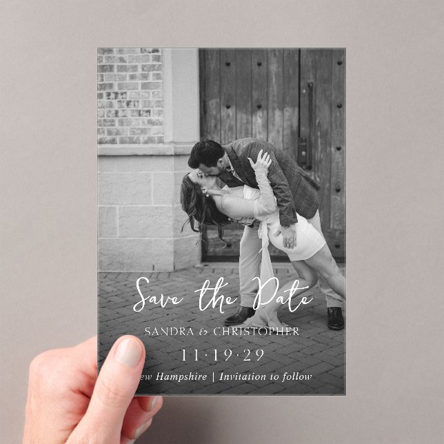 Elegant Photo Simple Modern Wedding Save the Date (Insitu (Handheld))