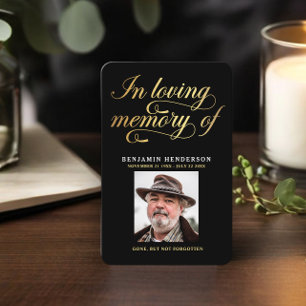 Elegant Photo Sympathy Funeral Prayer Cards