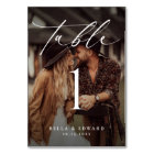 Elegant Photo Table Number Card
