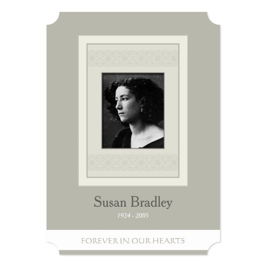 Elegant Photo Template Memorial Funeral Invitation | Zazzle.com