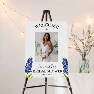 Elegant Photo Texas Bluebonnet Bride Bridal Shower Foam Board