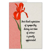 Elegant Photo Thank You for Your Sympathy (Front)