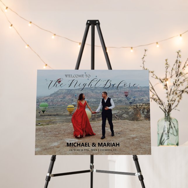 Elegant Photo The Night Before Rehearsal Dinner  Foam Board (In Situ (Stand))