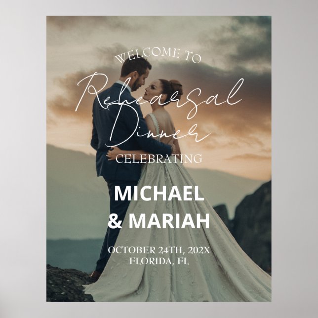 Elegant  Photo The Night Before Rehearsal Dinner Poster (Front)