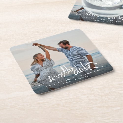 Elegant Photo Unique Wedding Save the Date