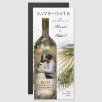 Elegant Photo Vineyard Wedding Save the Date