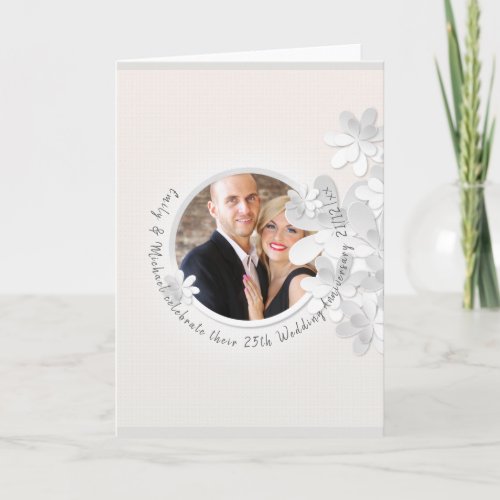 Elegant PHOTO Wedding Anniversary Card Thank You