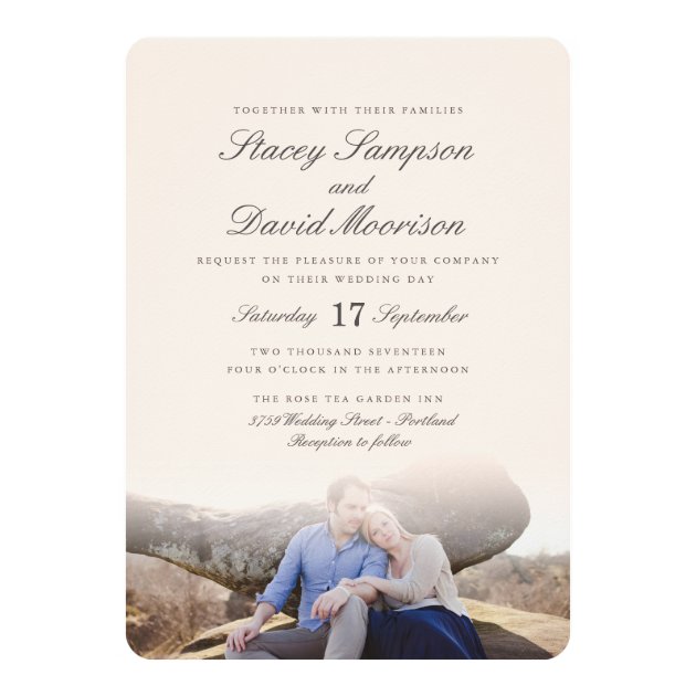 Elegant Photo Wedding Card