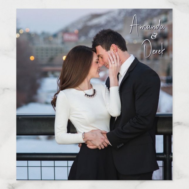 Elegant Photo Wedding Envelope Liner (Design)