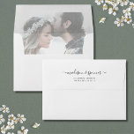Elegant Photo Wedding Faux Vellum Overlay 5x7 Envelope<br><div class="desc">Personalize this envelope with your photo and handwritten return address on the back flap.</div>