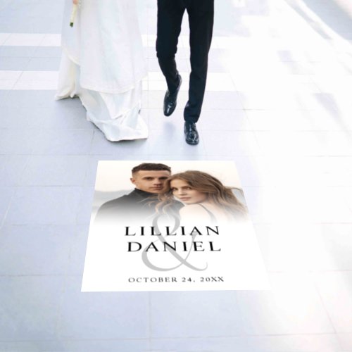 Elegant Photo Wedding Floor Decals