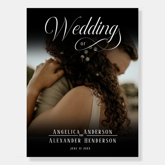 Elegant Photo Wedding  Foam Board (Front)