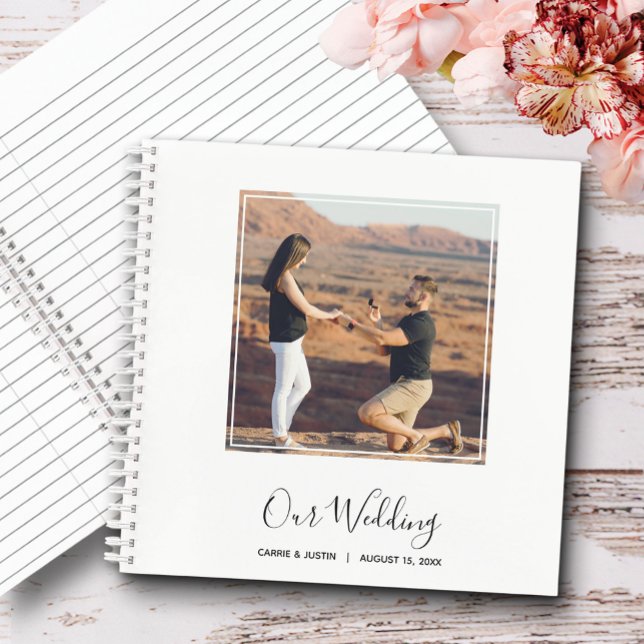 Elegant Photo Wedding Guest Book (Choose SOFT or HARD cover and the inside page style.)