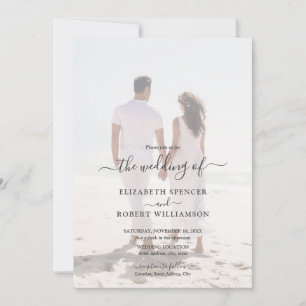 Elegant Photo Wedding Invitation