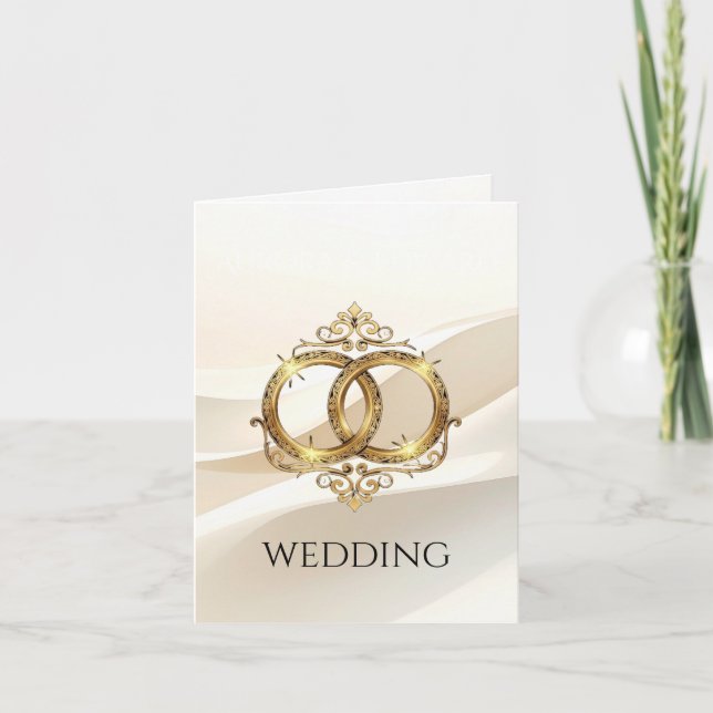 Elegant Photo Wedding Invitation Card – Modern (Front)