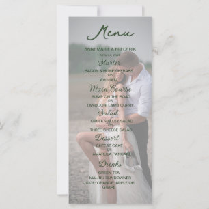 Elegant Photo Wedding Menu