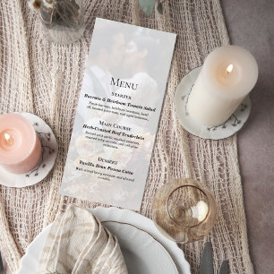 Elegant Photo Wedding Menu Card