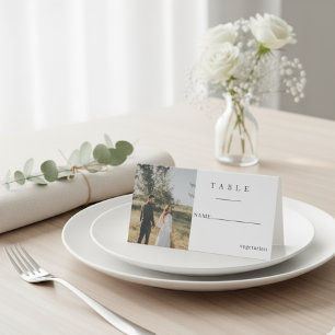 Elegant Photo Wedding Place Cards Table Tent