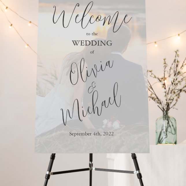 Elegant Photo Wedding Reception Foam Board (In Situ (Stand))