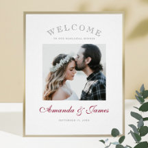 Elegant Photo Wedding Rehearsal Dinner Welcome