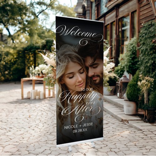 Elegant Photo Wedding  Retractable Banner