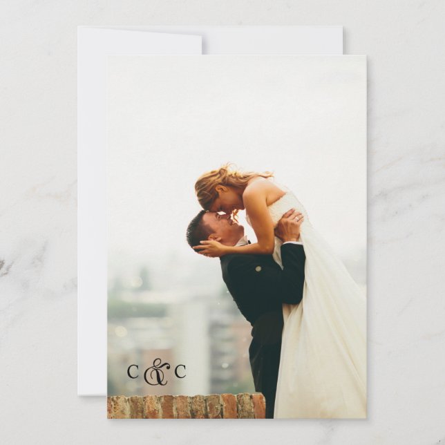 Elegant Photo Wedding Save The Date (Front)